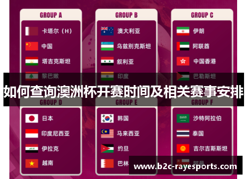 如何查询澳洲杯开赛时间及相关赛事安排 如何查询澳洲杯开赛时间及相关赛事安排